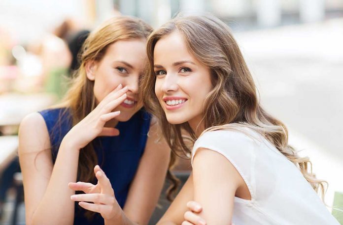 People,Communication,And,Friendship,Concept,-,Smiling,Young,Women,Drinking Why Gossip May Actually Be Good for You