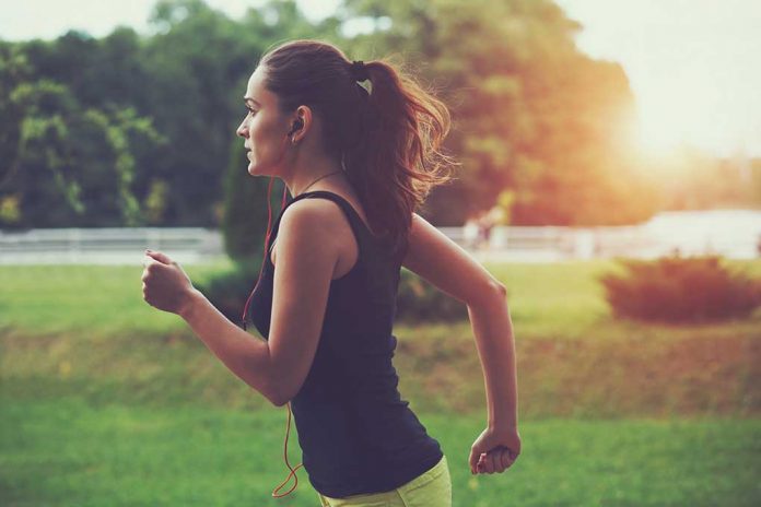 Pretty,Sporty,Woman,Jogging,At,Park,In,Sunrise,Light The Worst Time of Day to Work Out, According to Experts