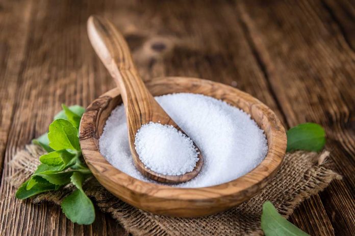 Stevia,(as,Granular),On,An,Old,Wooden,Table,(selective,Focus; Stevia: Safe Sugar Substitute or Risky Health Decision?