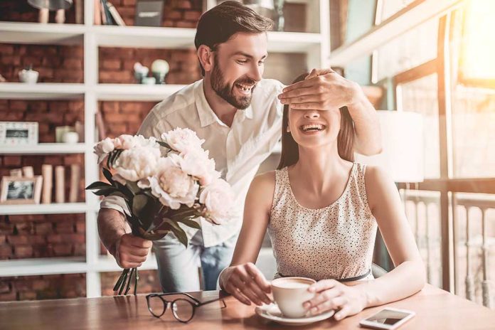 Surprise!,Beautiful,Romantic,Couple,In,Cafe.,Young,Man,Is,Presenting Are You Being Love Bombed? 5 Signs You May Be
