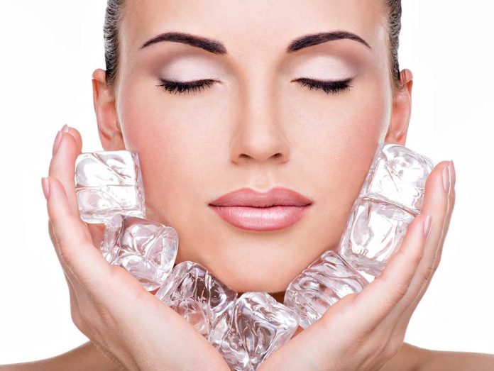 Beautiful,Young,Woman,Applies,The,Ice,To,Face.,Skin,Care 5 Reasons to Add Ice to Your Beauty Routine